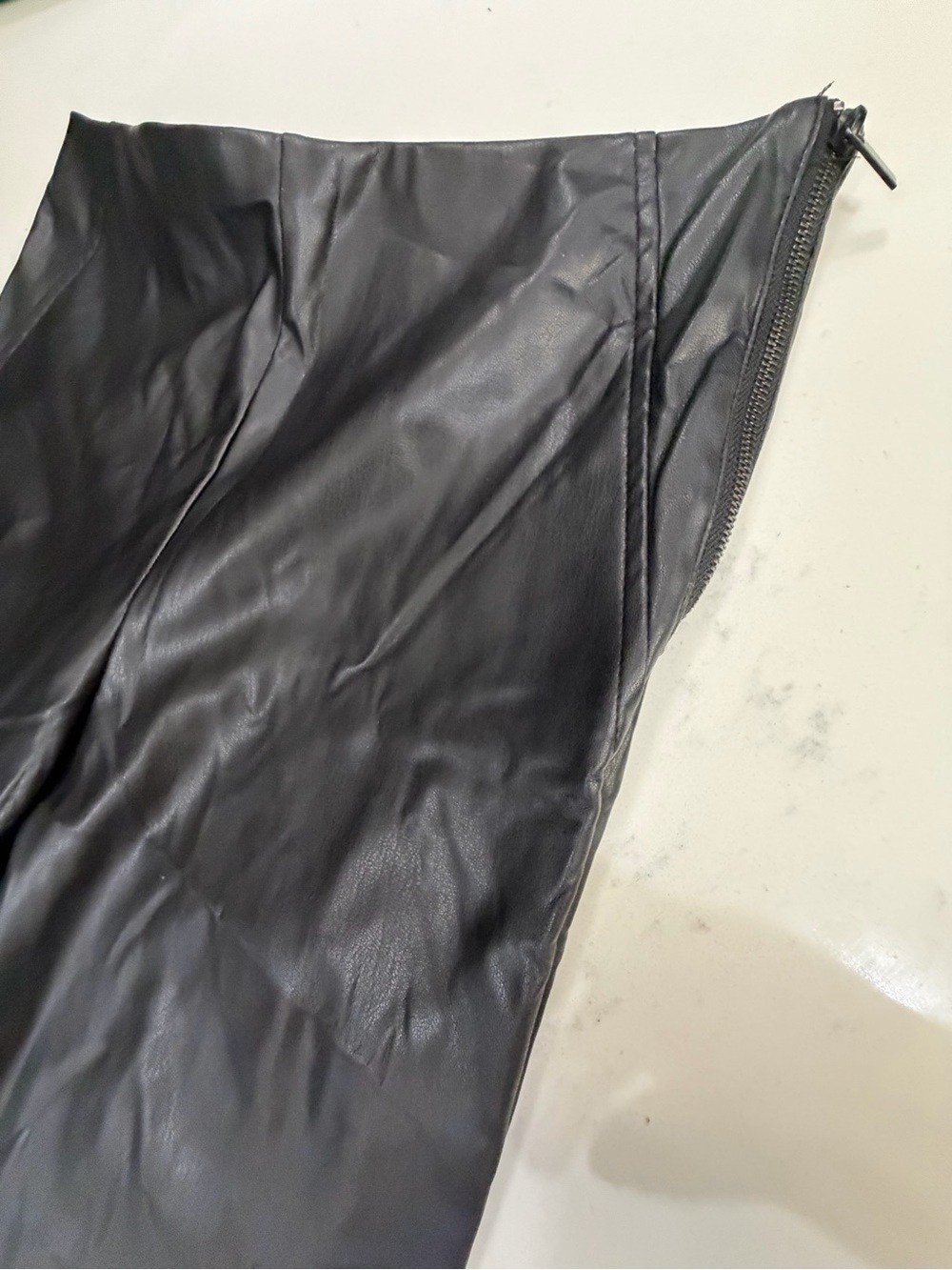 Zara Black Faux Leather Garment with Branded Tag - Picture 3 of 6